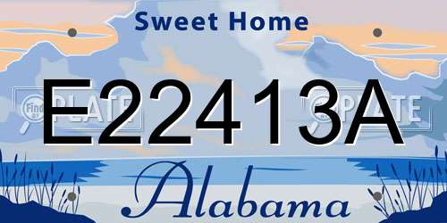 E22413A Alabama License Plate