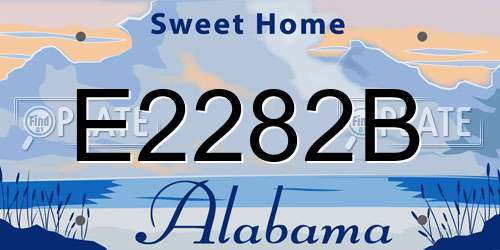 E2282B Alabama License Plate