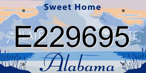 E229695 Alabama License Plate