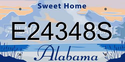 E24348S Alabama License Plate