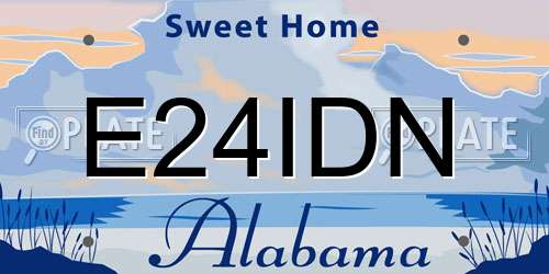 E24IDN Alabama License Plate