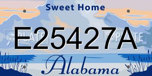 E25427A Alabama License Plate