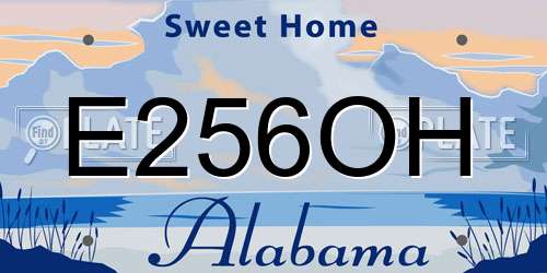 E256OH Alabama License Plate