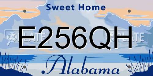E256QH Alabama License Plate