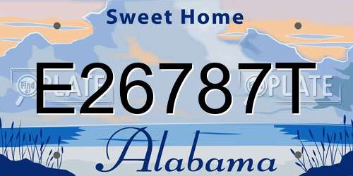 E26787T Alabama License Plate