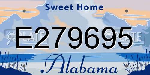 E279695 Alabama License Plate
