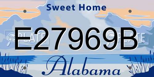 E27969B Alabama License Plate