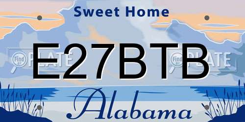 E27BTB Alabama License Plate