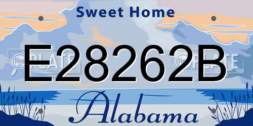 E28262B Alabama License Plate