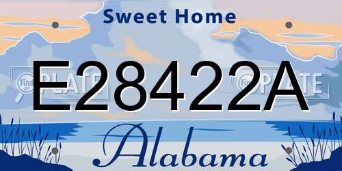 E28422A Alabama License Plate