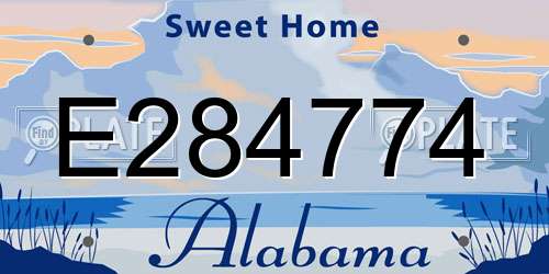 E284774 Alabama License Plate