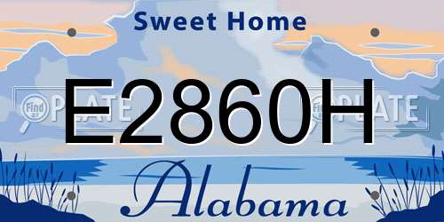 E2860H Alabama License Plate