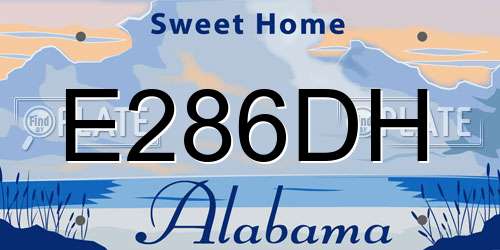 E286DH Alabama License Plate
