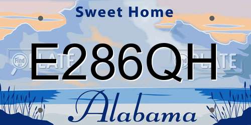 E286QH Alabama License Plate