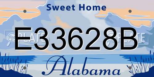 E33628B Alabama License Plate