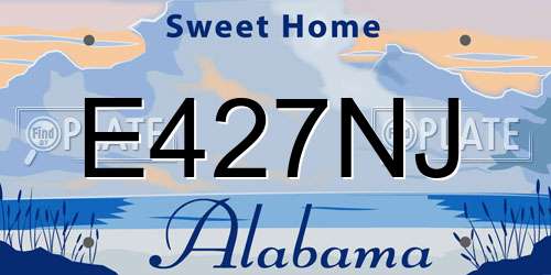 E427NJ Alabama License Plate