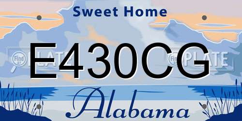 E430CG Alabama License Plate