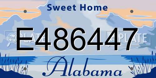 E486447 Alabama License Plate