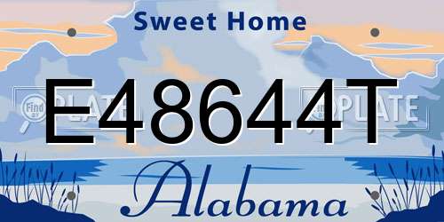 E48644T Alabama License Plate