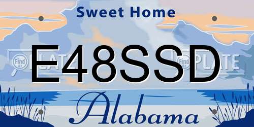 E48SSD Alabama License Plate