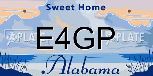 E4GP Alabama License Plate