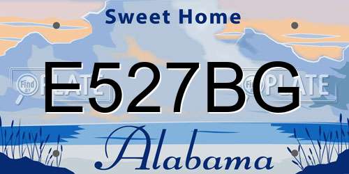 E527BG Alabama License Plate