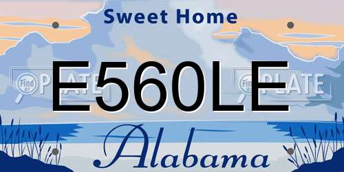 E560LE Alabama License Plate