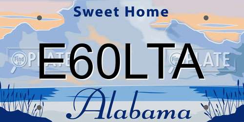 E60LTA Alabama License Plate