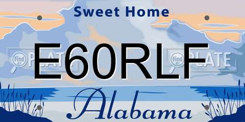 E60RLF Alabama License Plate