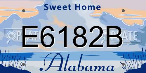 E6182B Alabama License Plate