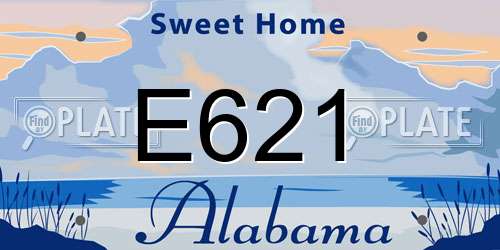 E621 Alabama License Plate