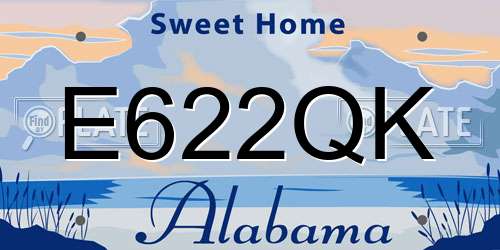 E622QK Alabama License Plate
