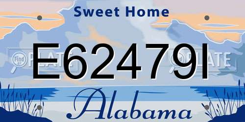E62479I Alabama License Plate