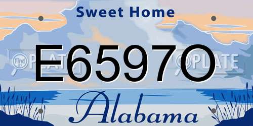 E6597O Alabama License Plate