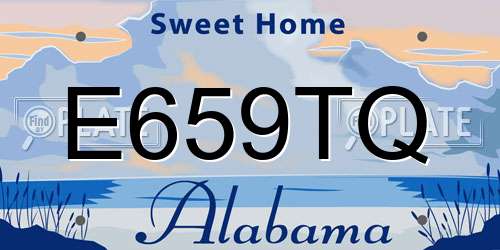 E659TQ Alabama License Plate