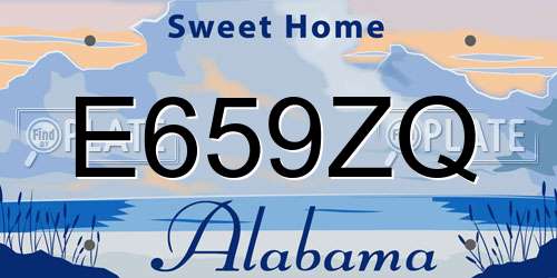 E659ZQ Alabama License Plate
