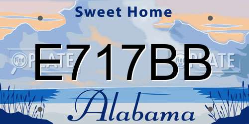 E717BB Alabama License Plate