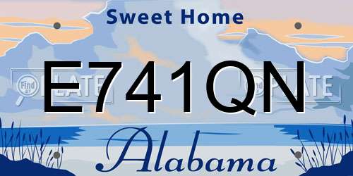 E741QN Alabama License Plate