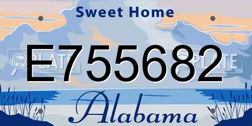 E755682 Alabama License Plate