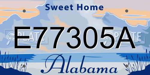 E77305A Alabama License Plate