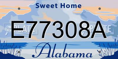 E77308A Alabama License Plate
