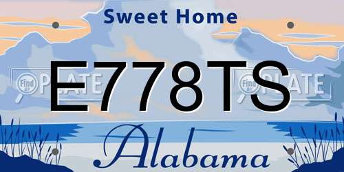 E778TS Alabama License Plate