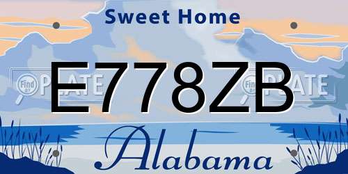 E778ZB Alabama License Plate