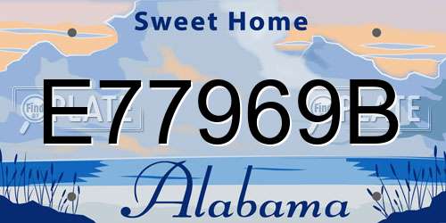 E77969B Alabama License Plate