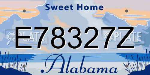 E78327Z Alabama License Plate
