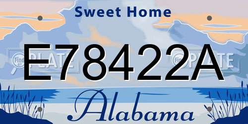 E78422A Alabama License Plate