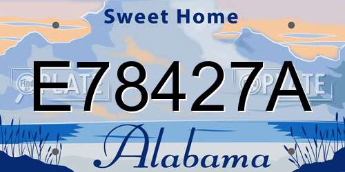 E78427A Alabama License Plate