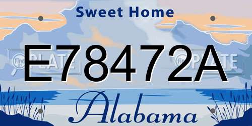 E78472A Alabama License Plate