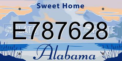 E787628 Alabama License Plate