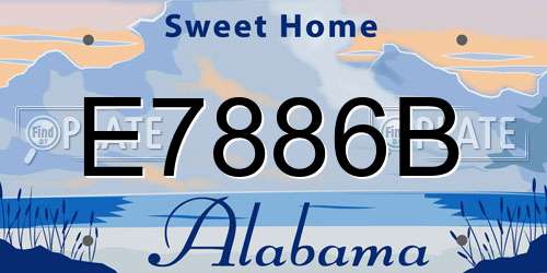 E7886B Alabama License Plate